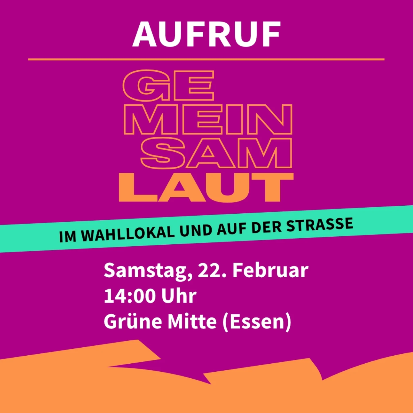 Gemeinsam Laut – Im Wahllokal und auf der Straße - Essen stellt sich quer